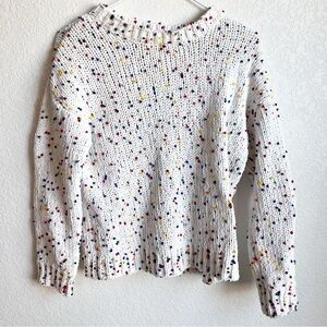Rocks & Indigo speckled colorful knot sweater size XS